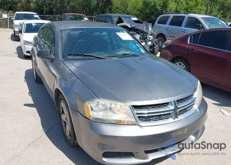 2013 Dodge Avenger Se из США, поврежденный, VIN 1C3CDZAB5DN606770